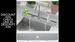 Silicone Faucet Water Catcher Mats,Kitchen Sink Spill-Proof Drying Pads,Anti-Slip Drain and Splash G