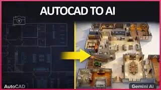 AutoCAD to 3D Floor Plan Using AI (Screenshot Method | Gemini AI)