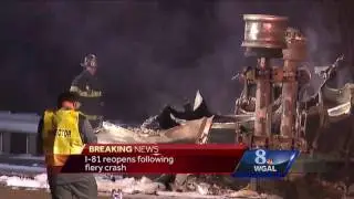 Driver missing, truck nearly unrecognizable after I-81 explosion