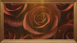 Ornate Floral Elegance | Gold Frame 4K | 8 Hours Ambient Screensaver Art | No Music