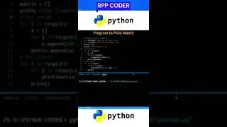 Program to Print a Matrix | Pythonprogramming #15 