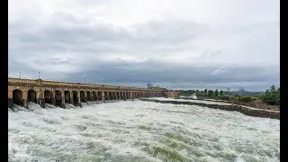 Krishnaraja sagara (KRS) in full flow 120000 cusecs in 4k