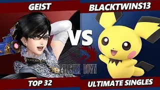 Phoenix Down - Geist (Bayonetta) Vs. Blacktwins13 (Pichu, Pyra Mythra) Smash Ultimate - SSBU