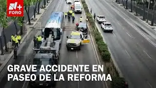 Accidente hoy en Paseo de la Reforma: Camioneta choca con autobús - Expreso de la Mañana