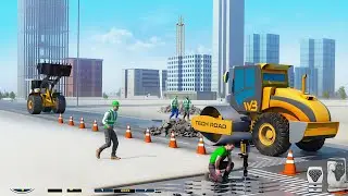 city road construction game 3d | US Construction 3D JCB Backhoe | Android Gameplay new 2026
