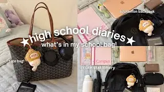 ⋆. 𐙚 ˚high school diaries🧚&zwj;♀️ &mdash; what&rsquo;s in my school bag! (tote and backpack edition)🎒📚