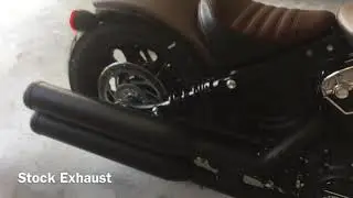 2019 Indian Scout Bobber Stock VS Vance & Hines 3&rdquo; Twin Slash