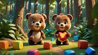 Three Baby Bears Build a Fort | Cozy Counting Song | Toddler Imagination & Construction Rhyme