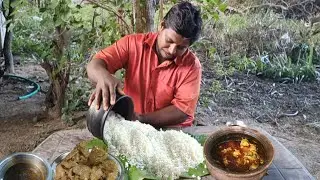 mutton leg tawa fry சட்டி சோறு - சட்டி ஆட்டு தொடைக்கறி  குழம்பு, தொடைக்கறி தவா வருவல், பூண்டு ரசம்