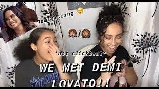 WE GOT TO MEET DEMI LOVATO!! || LOOKING AT OLD PHOTOS OF OURSELVES *EMBARRASSING*