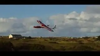Big Kev second flight scratchbuilt fishing pole rc plane