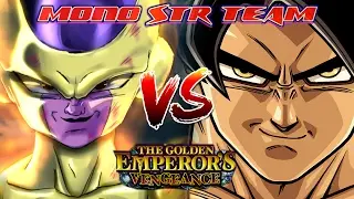 SSJ4 Goku vs Golden Frieza (New Mono STR Team vs The Golden Emperors Vengeance) | DBZ: Dokkan Battle