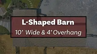 Customer Horse Barn Tour:  10' wide L-Shaped Horse Barn with 4' Overhang