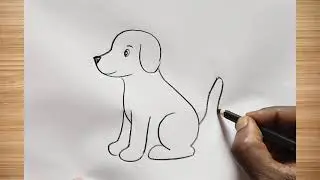 How to draw dog drawing easy step by step || dog drawing easy@DrawingTalent 