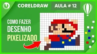 Como fazer um desenho pixelizado no Corel Draw - Super Mário 8bits