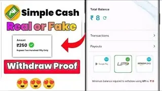 simple cash reward earning app real or fake | simple cash earning app payment proof || 2024