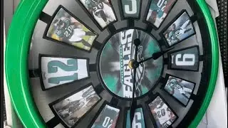 DIY $6 Family dollar clock into a Eagles Football clock
