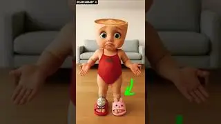 she wears WRONG slippers! 😱🤣 #shorts #funny #viral #viralvideo