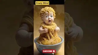 #baby #surreal #cute #youarewhatyoueat #funny #eating #ai #food #asmr #shorts