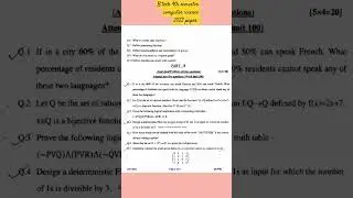 B.tech 4th semester computer science 2022 paper 📜, #btech engineering subject, education video