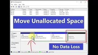 Move Unallocated Space Next to the C Drive