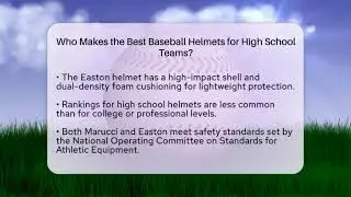 Who Makes the Best Baseball Helmets for High School Teams? | Baseball Equipment Hub News