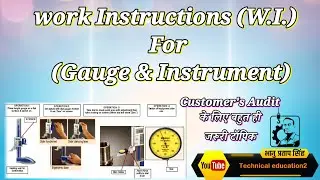 Work Instructions for Gauge and Instrument. Quality Inspection Process.Gauge Handling & Calibration🔑