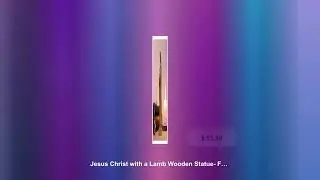 Jesus Christ with a Lamb Wooden Statue- Free Engarving- Religious Catholic Statue,Religious Icons...