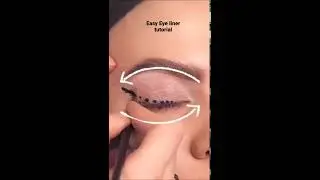 Easy Eyeliner tutorial#beginnereyelinertutorial#eyelinerhack#beginnereyelook#eyemakeup#easyeyeliner