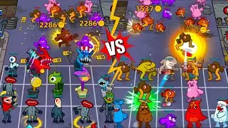 Merge War Monster Cyberman vs Monster VS The Fish vs Grimaze Merge War, Merge Battles