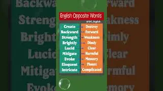 Important English 👩🏻&zwj;🏫 Opposite Words | Boost Your English Vocabulary #goviral