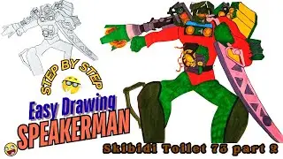 let's draw speakerman very easily |Drawing Skibidi Toilet  73 Part 2 | Step By Step Drawing 😍