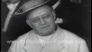 1933 Guglielmo Marconi first broadcast of Pope Pius XI archival footage