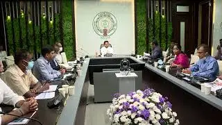 AP CM YS Jagan holds review meeting on IT and Digital Libraries at camp office - Tadepalli