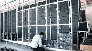 EagerLED Indoor 600x337.5mm Hub Version Front Service LED Display Installation Process