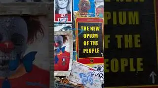 Sticker art on Brick Lane in London: The New Opium Of The People.&rdquo;  Yup!  Definitely our Phones! 📱