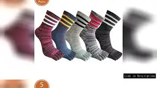 5 Pairs Man Sport Toe Socks Cotton Striped Colorful Compression Sweat-Absorbing Deodorant Fitness Tr