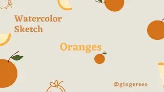 How to draw oranges with watercolors