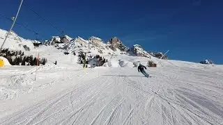 SKI CARVING SKIING - SLOW MOTION - FOLLOW CAM - HEAD SKI - PASSO SAN PELLEGRINO HD - GOCARV