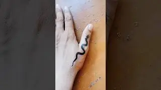 Making a simple snake tattoo #shorts