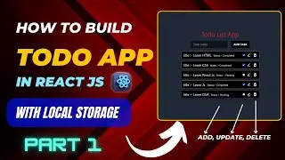 Build a Todo List App with React, Tailwind CSS & LocalStorage | Full Beginner Tutorial 🚀