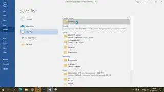Saving a Document using the Save As Command