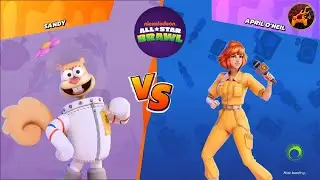 Nickelodeon All-Star Brawl |Sandy vs April O'neil | New game