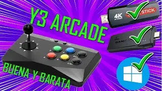 Y3 Arcade Fighter Stick , la palanca arcade compatible con las Game Stick 4k, GD10 y Windows.