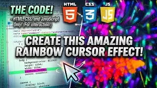 How to Create Interactive Rainbow Cursor Trail Effect using HTML, CSS & JS | Computer Soft Skills 