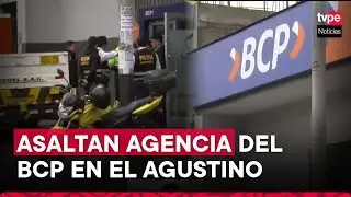 Seis delincuentes asaltan una agencia bancaria en El Agustino: robo deja una persona herida