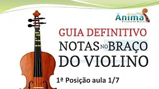 Guia Definitivo notas no braço do violino primeira posição aula 1/7