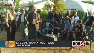 Steve Stucker visits Lantern Ridge in Sandia Park on Thank You Tour