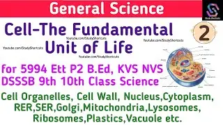 #2 Cell Organelle Nucleus Cytoplasm RER SER Science 5994 Ett P2 Master Cadre KVS DSSSB NVS 9th 10th