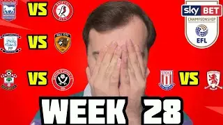 MY WEEK 28 CHAMPIONSHIP SCORE PREDICTIONS!